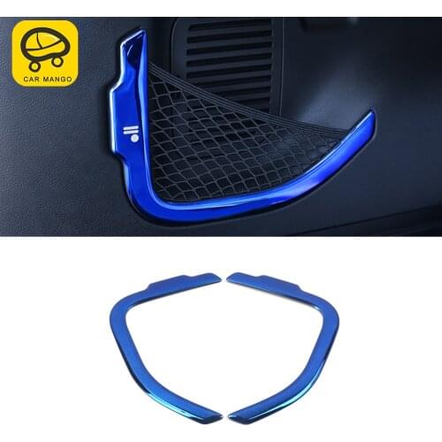 CarManGo for Jeep Renegade 2015-2019 Stainless Steel Car Trunk Cargo Net Decoration Trim Circle Cover Frame Sticker Accessories