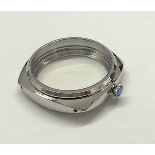 47mm Watch Case Stainless Steel Fit ETA 6497/6498 Movement Polished Case Repair Parts Watch Accessories 6497 case 6498 case