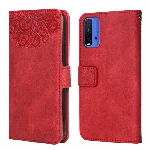 For Xiaomi Redmi 9T Flower Embossing Case Coque for Redmi 9T Wallet Flip Leather Case for Xiaomi 9T Redmi 9T Cover