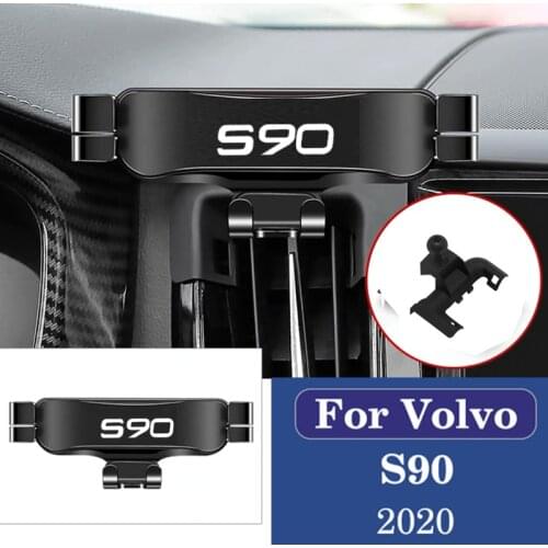 For Volvo S90 2020 2021 Car Accessories Car Mobile Phone Holder Special Air Vent Mounts Stand GPS Gravity Navigation Bracket