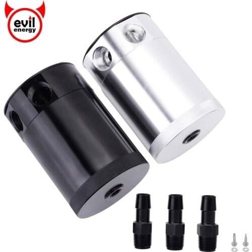 Evil energy Three-hole Oil Can Catch Tank Aluminum High Quality Oil Fuel Catch Reservoir Tanks Car Parts Black
