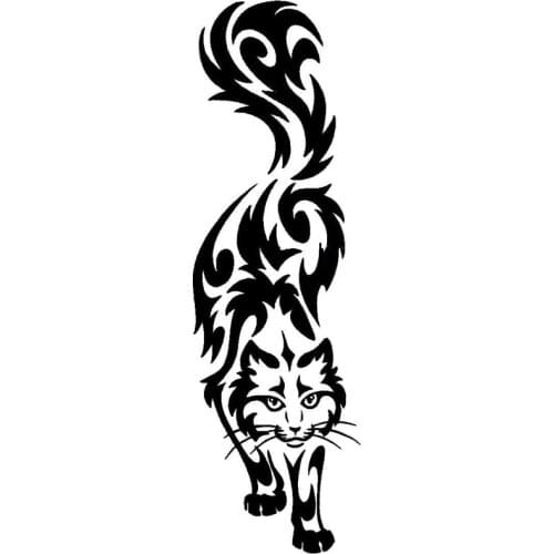 Car Sticker Classic Pet Cat Animal PVC Car Decoration Accessories Decal Creative Waterproof Sunscreen Black/white,20cm*6cm