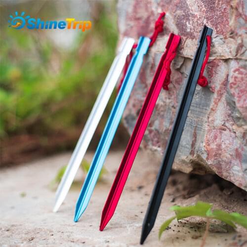23cm Aluminument Tent Pegs Nails with Rope Stake Camping Hiking Equipment Outdoor Traveling Tent Sand Ground Accessories 8pcs