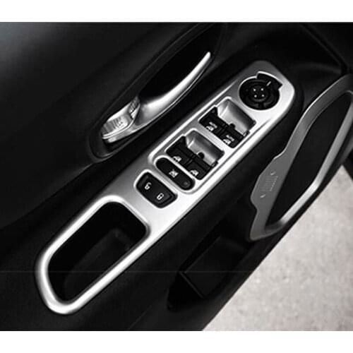 ABS Chrome Auto Inside Door And Window Glass Lifting Switch Cover Trim For Jeep Renegade 2015 2016 2017 Accessories Car Styling