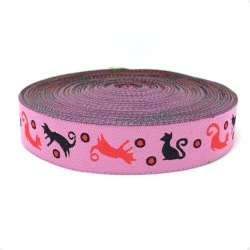 2014 NEW wholesale 5/8 '(16 mmx10yards) 100% Polyester Woven Jacquard Ribbon Persian cat