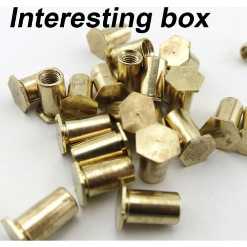 M3 blind hole copper column hexagonal copper column model isolation column model car body column brass nut