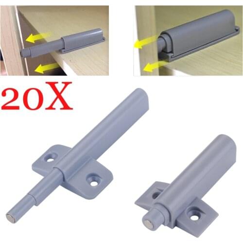20 Pieces Magnetic Cabinet Catches Cabinet Latch Push to Open Cupboard Drawer Door Touch Stop Pull-free Invisible Hardware