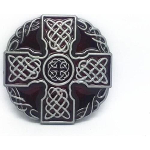 Cowboy zinc alloy belt buckle buckle totem pattern cross retro high-end mens and womens general belt accessories