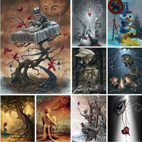 Diy Handmade Anthony Clarkson Grim Dark Artwork 5d Diamond Painting Kit Cross Stitch Mosaic Decor For Fun