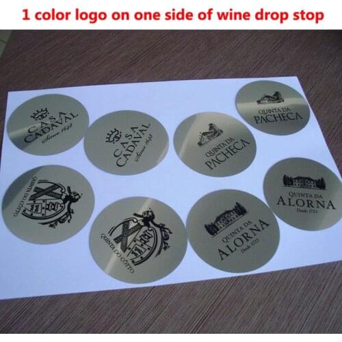 Customized LOGO Printed On Wine Pourer Drop Stop Pouring Disc Wine Pourer Wine Set Promotion Gift Bar accessories