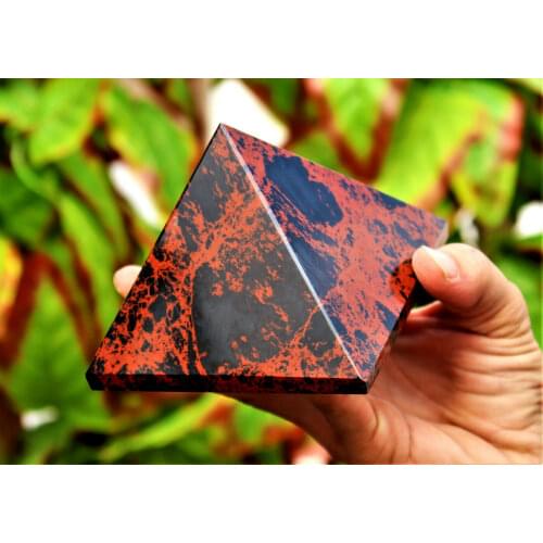 Natural rosewood jasper obsidian jasper healing power pyramid point