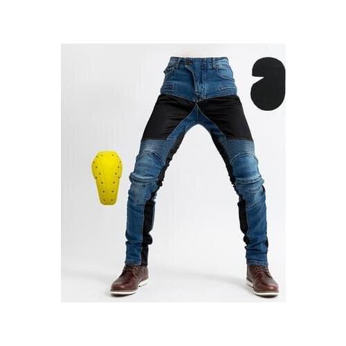 2021 New spring and summer breathable motorcycle pants riding anti-fall motorcycle jeans with 4 protective gear