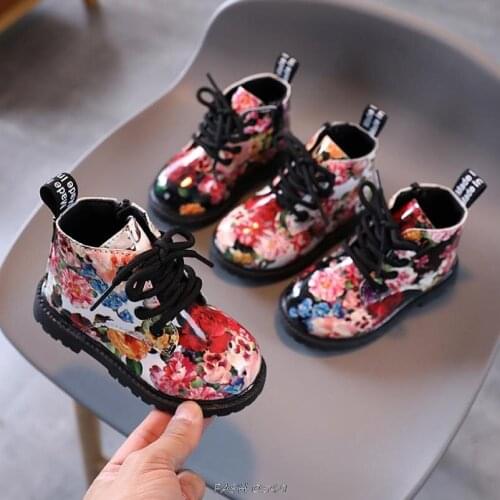 Autumn Winter Fashion Boys Cotton Children flower sneakers Warm Kids Cartoon Casual Shoes For GirlS Sports Shoes