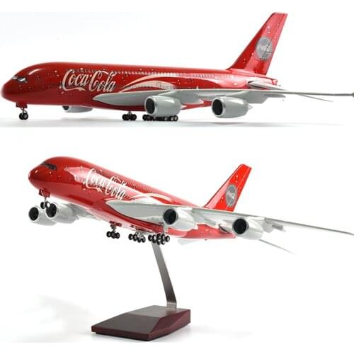 JASON TUTU 46cm Airbus A380 Airplane Model Aircraft 1/160 Scale Diecast Resin Light and Wheel Plane Gift Collection