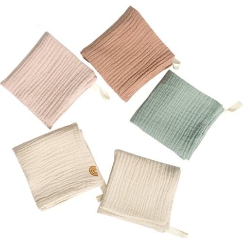 5 Pcs Towel Baby Facecloth Bath Towel Handkerchief Cotton Burp Cloth Washcloth 24BE