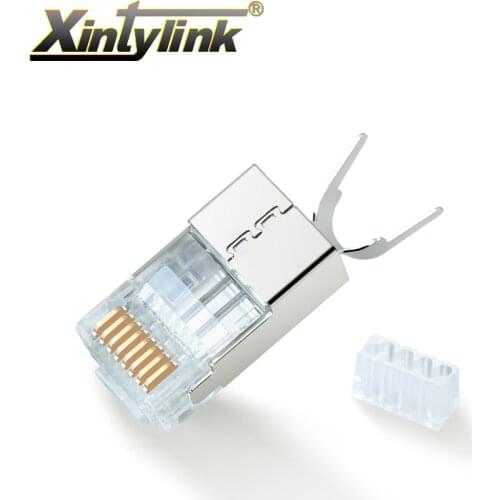 Xintylink cat7 cat8 rj45 connector ethernet cable plug rj 45 cat6a cat.6a male network shielded cat7a 8P8C sftp lan modular jack