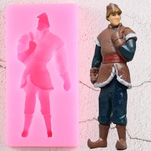 Disney Frozen Kristoff Silicone Mold Baby Birthday Fondant Cake Decorating Tools Cupcake Baking Candy Chocolate Gumpaste Moulds