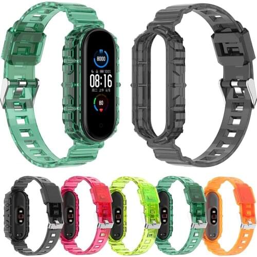 Transparent Wrist Strap For Xiaomi Mi Band 6 5 4 3 Replacement Soft TPU Bracelet Wristband For Mi Band 6/5/4/3
