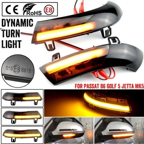 For VW Passat B6 GOLF 5 Jetta MK5 Passat B5.5 GTI V Sharan LED Dynamic Turn Signal Light Flowing Water Blinker Flashing Light