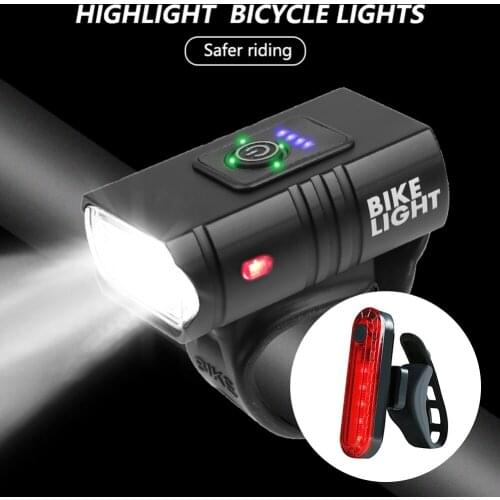 2Pcs T6 LED Bicycle Light 10W 800LM USB Rechargeable Power Display MTB Bike Front Lamp Flashlight Cycling Equipment Accessories