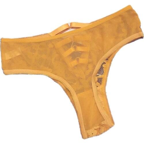 Womens Panties Sheer Stretch Lace Thong Set 10pcs/lot Sexy Underwear Bikini Style Panty High Waist Brief Plus size Lingere