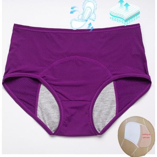 Menstrual briefs plus size leak-proof ladies mid-waist sexy physiological shorts free shipping wholesale availble high quality