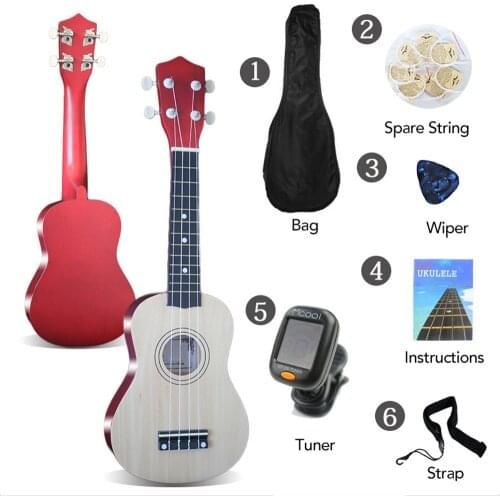 21 inch Ukulele Rosewood Acoustic Guitar 21" Soprano Ukulele Musical Instrument for beginner Nylon 4 Strings Ukulele mini guitar