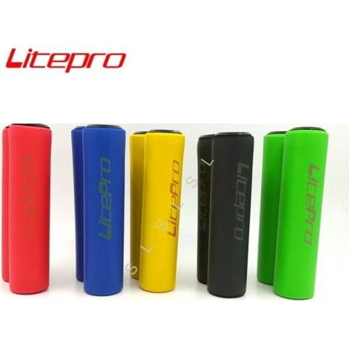 Litepro 412 Folding Bike Silica Gel & Sponge Bicycle Grips 22.2mm 130mm City Road Bicycle MTB Mountain Bike Comfortable Grips