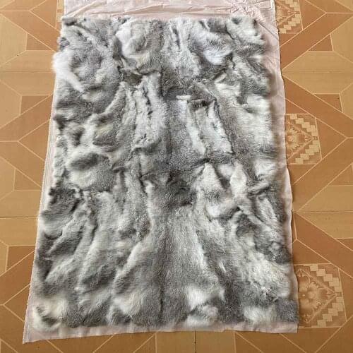 Patchwork Section Rabbit Fur Plate Rabbit Skin Rug Fur Blanket Throw Carpet Custom Blankets Christmas