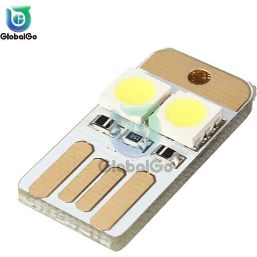 10pcs/Lot Mini 2LEDs USB 5V LED Night Light Desk Book Reading Lamp Camping Bulb For Mobile Charger Double USB Lights SMD2835