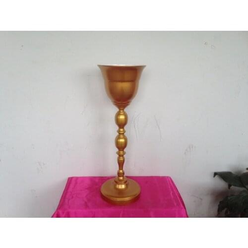 10pcs Luxury Wedding Gold Metal Table Stand,Banquet Flower Vase,Wedding road lead Props,Party Table Centerpiece Height of 66cm