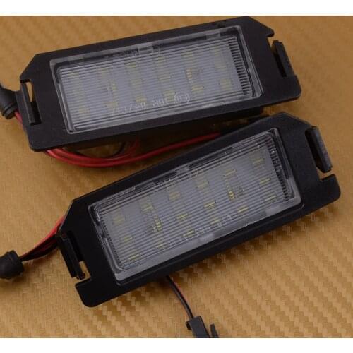 2pcs 18 LED 2 Pin Car License Plate Light Lamp Fit For Hyundai I20 Veloster FS XG30 Terracan HP Coupe GK Kia Rio III
