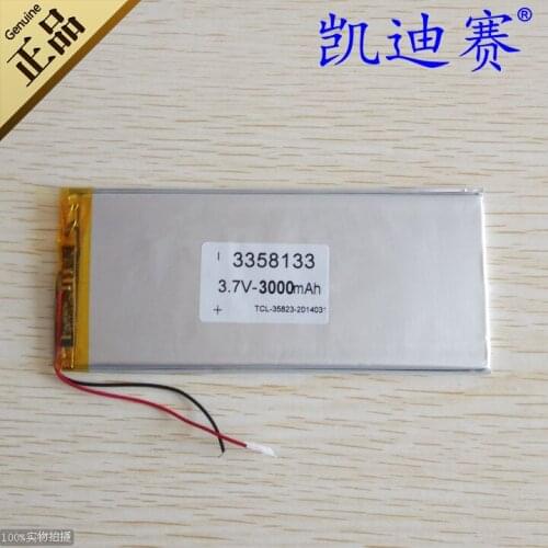 3.7V3000mAh polymer lithium battery 3358133 tablet LED mobile power core Rechargeable Li-ion Cell Rechargeable Li-ion Cell