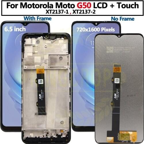 6.5'' Original For Motorola Moto G50 LCD Display And Touch Screen Assembly For Motorola G50 LCD XT2137-1,XT2137-2 display