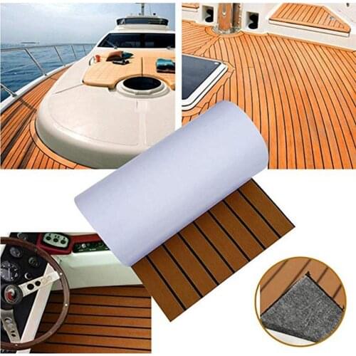 60/45cm EVA Foam Kayaks Yacht Boat Decking Pad Imitated Teak Flooring Non-Slip Decking Pad Recreational Boat Accessories