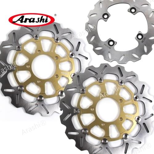 ARASHI ZX10R NINJA Front Rear Brake Rotors Brake Disc Set For KAWASAKI NINJA ZX-10R 2008-2015 2014 2013 2012 2011 2010 2009