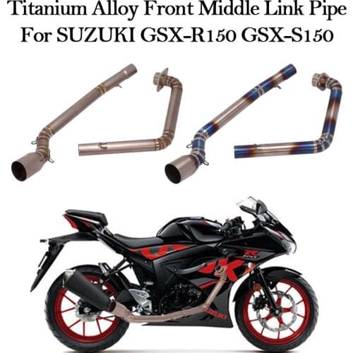 Motorcycle Exhaust Modified Motor Escape Muffler Titanium Alloy Front Middle Link Pipe For SUZUKI GSXR GSX-R150 GSX-S150 GSX150R