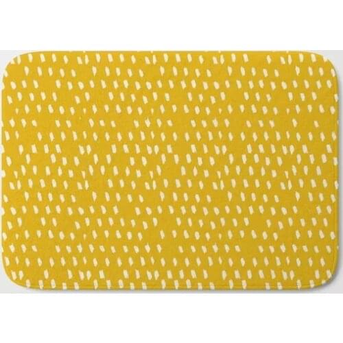 HOT Bathroom Rugs Yellow Modernist Bath Mat Flannel Absorbent Non Slip Doormat for Entrance Door