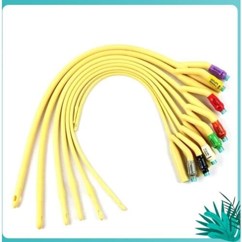 1pcs Disposable Medical Latex Foley Urinary Catheter 2 Way Silicone Coated womens urinary receiver urethra catheter