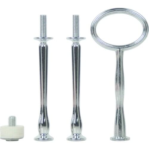 Cupcake Wedding Dessert Metal 3 Tier Mini Silver Afternoon Tea Birthday Oval Shape Cake Stand Rods