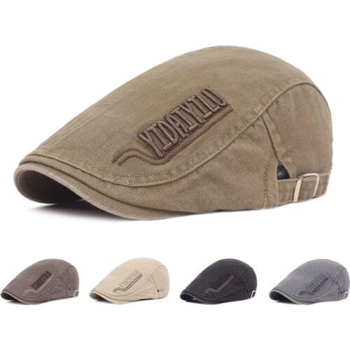 Adjustable Caps Flat for Men Cotton Male Summer Autumn Classic England Breathable Peaky Blinders Duckbill Hat Spring Beret Man