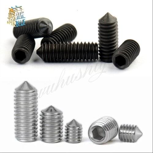 M2.5 M3 M3.5 M4 M5 M6 DIN914 304 stainless steel Black grade 12,9 stole Hex Hexagon socket All cup Point Grub Screw Set Bolts