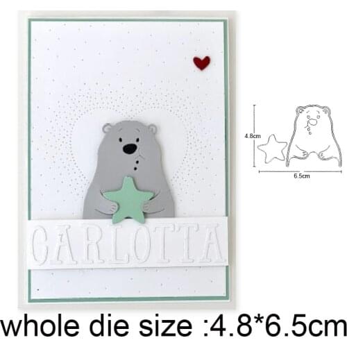 Bear Star Metal Cutting Dies Stencils For Scrapbooking Photo Album Decoration Embossing Paper Card Craft