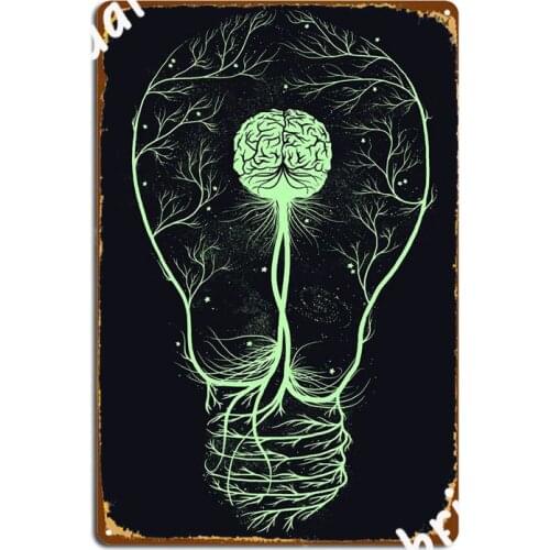 Enlightenment Metal Plaque Poster Classic Cinema Living Room Wall Plaque Cave Pub Tin Sign Poster