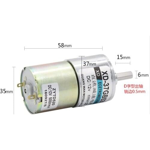 2PCS/LOT 12V / 24V 10W miniature DC geared motor low speed high torque can adjustable speed / reversible electric tools