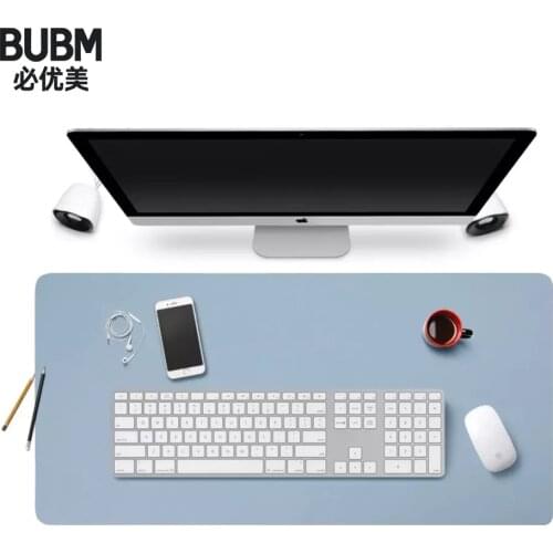 BUBM Smooth Leather Desk Mat Protector Large Gaming Mouse Pad, Perfect Desk Writing Mat for Office and Home