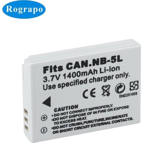 New 1000mAh NB 5L NB5L NB-5L Camera Battery For Canon IXUS 800 IS 850 900 TI 950 960 970 980 S110 SX200 SX210 SX220 Accumulator