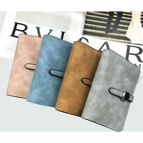 New Koreanlady short Wallet Womens Ms Wallet slim Coin Purse Frosted 2 fold Womens clutch leather wallet