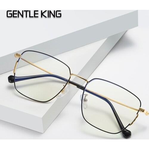 GENTLE KING Blue Light Glasses Men Computer Glasses Gaming Goggles Transparent Eyewear Frame Women Anti Blue Ray Eyeglasses