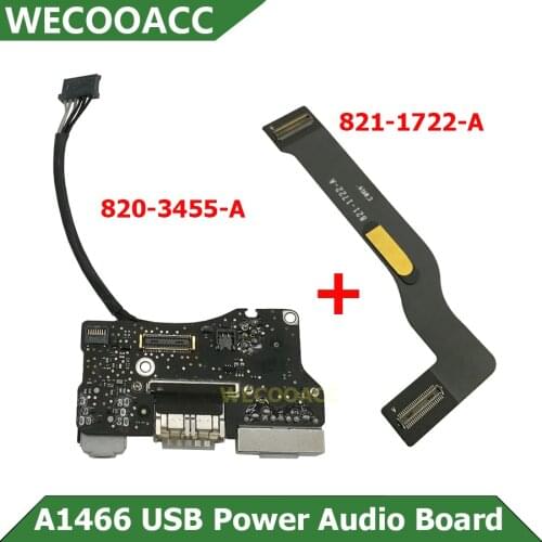 Original I/O USB Power Audio Board with Flex Cable 820-3455-A 821-1722-A For Macbook Air 13" A1466 2013 2014 2015 2017 years